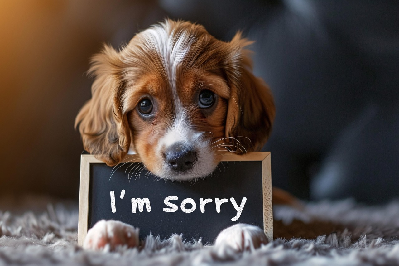 Dog saying sorry